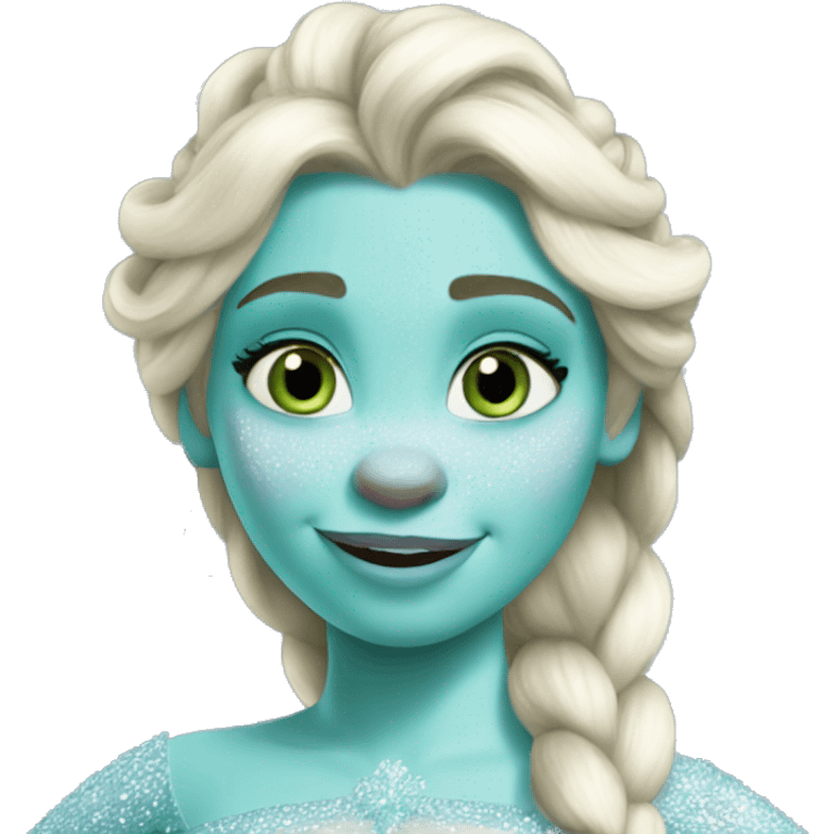 Shrek as elsa emoji