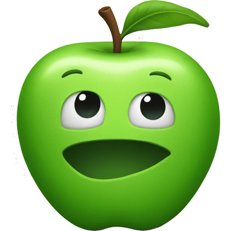 Dark green apple emoji