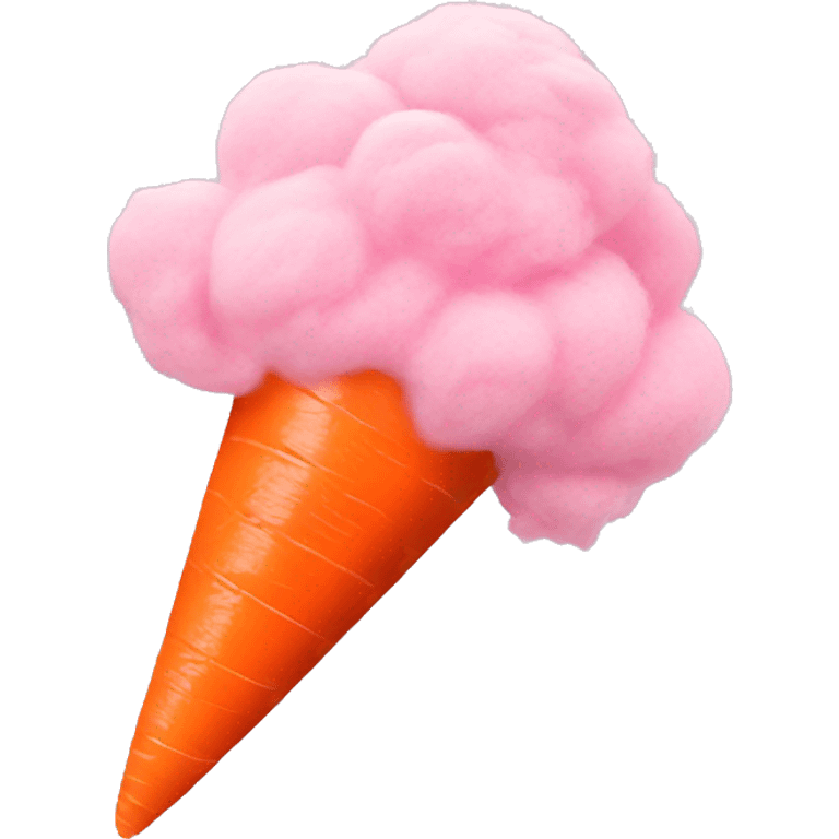 a cotton candy eating carrot emoji