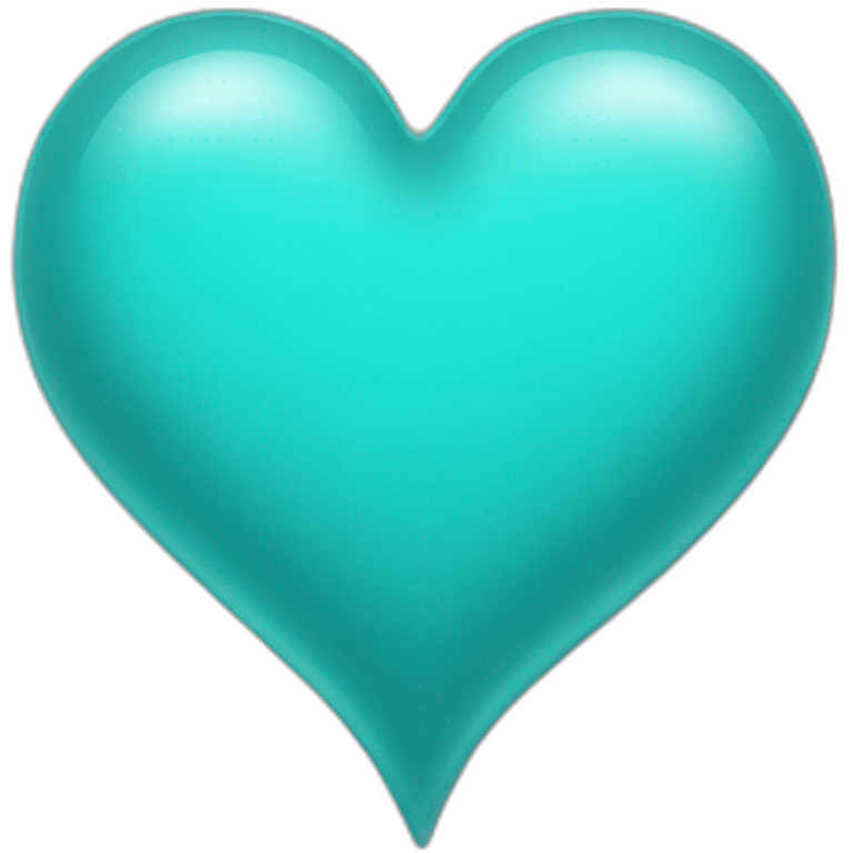 Aqua heart emoji