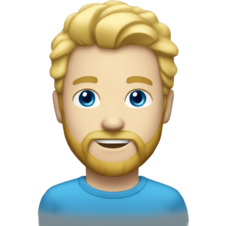 Man with blonde hair blue eyes beard  emoji