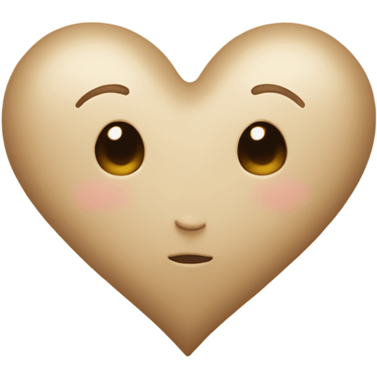 Beige heart  emoji