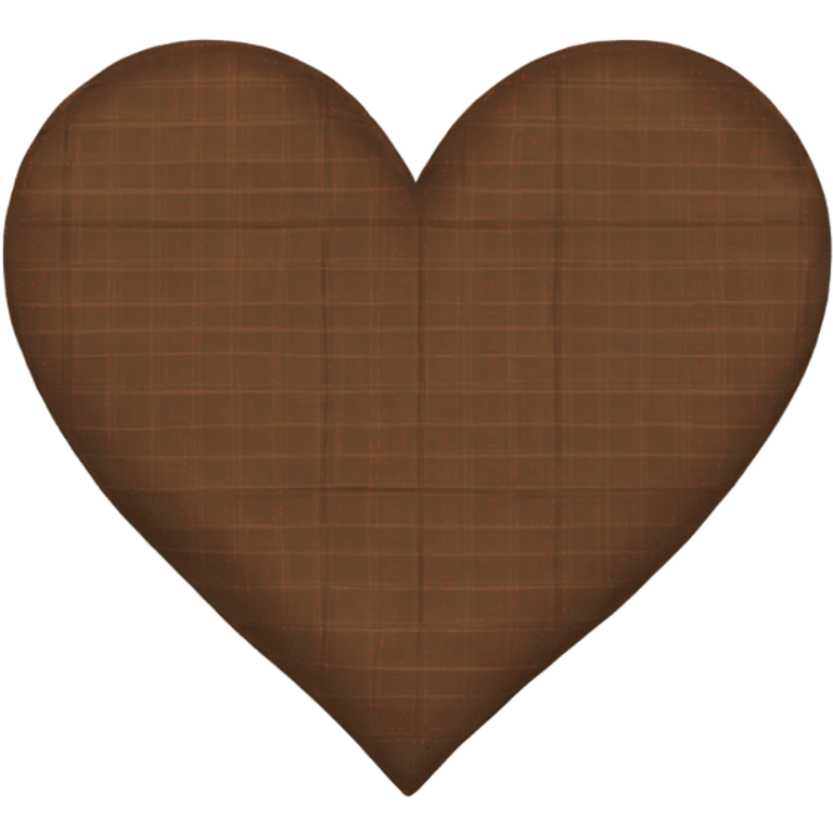 Brown plaid heart emoji