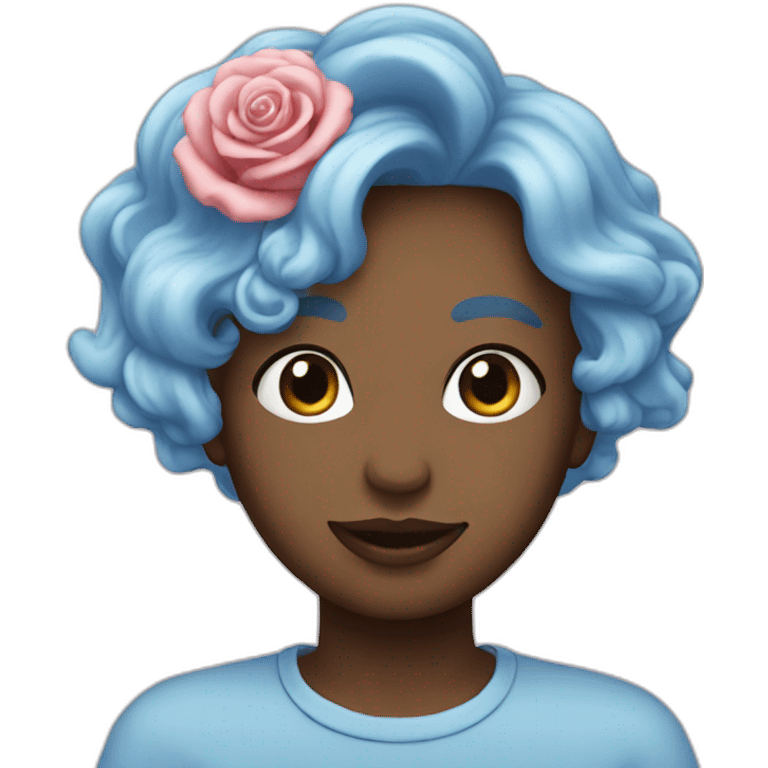 human rose sky blue emoji