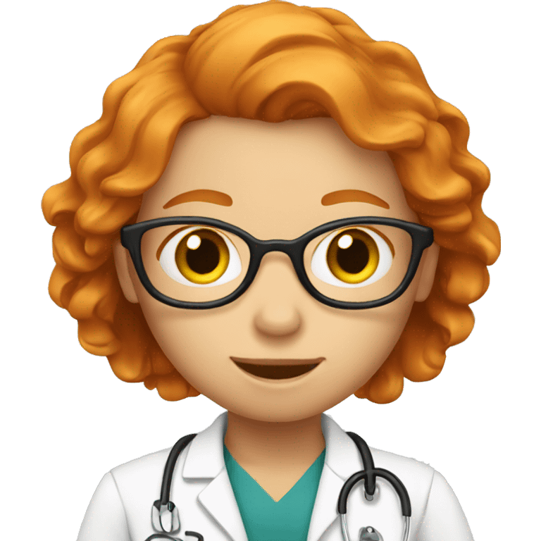 Ginger girl with a doc emoji