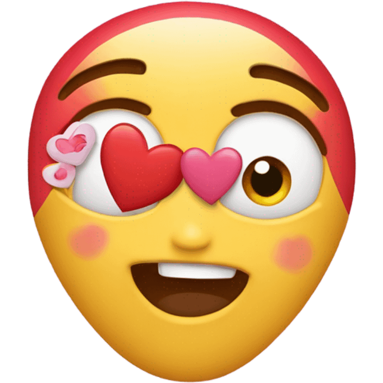 Emoji With hearts and Text i Love you  emoji