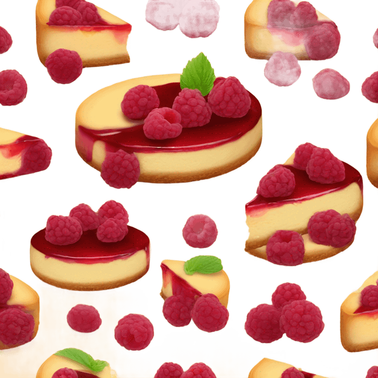 cheesecakes with raspberry jam emoji