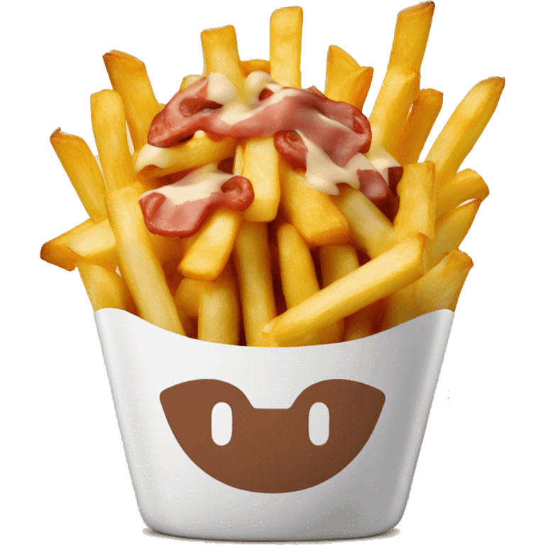 Loaded french fries with meat and cheese emoji