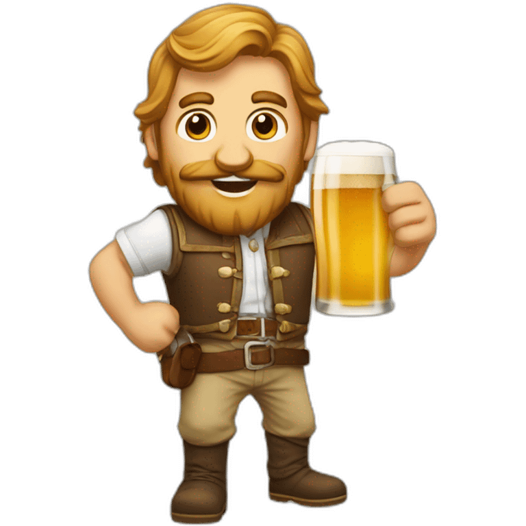 Marcon qui boit une bière  emoji