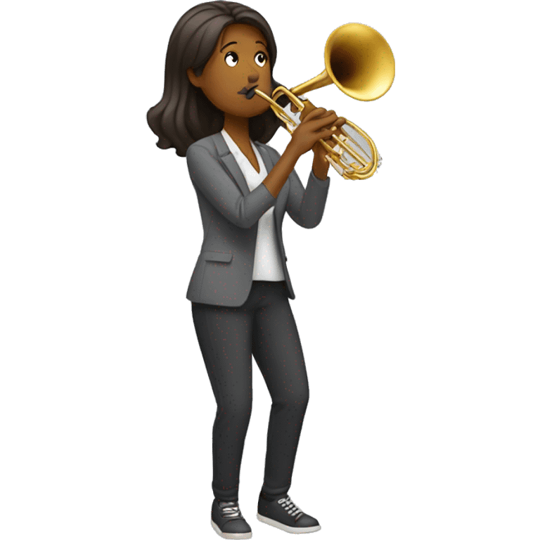 Woman playing trombone  emoji