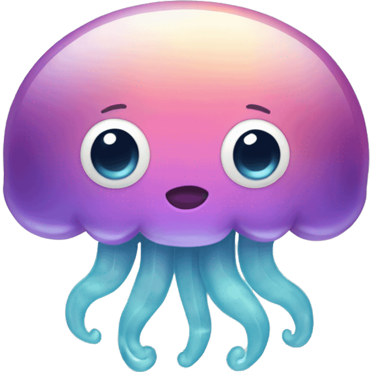 Jellyfish with white bow emoji