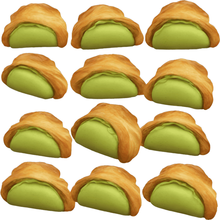 Pistachio croissant  emoji