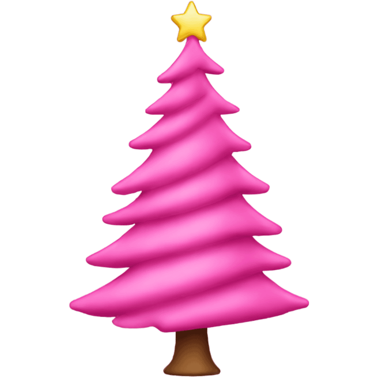 A pink Christmas tree emoji