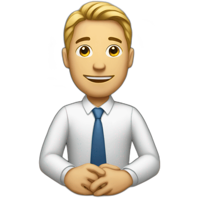 office man at the table emoji