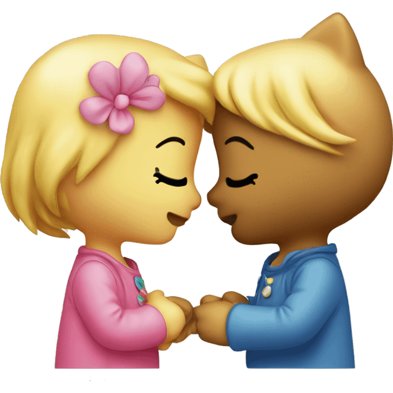 hello kitty kissing emoji