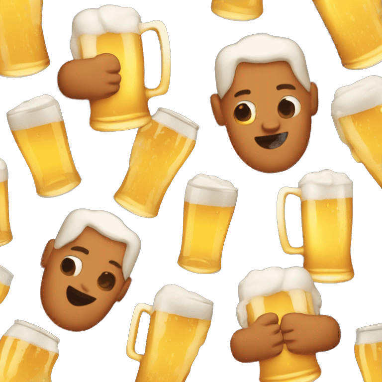 Friends with beers emoji