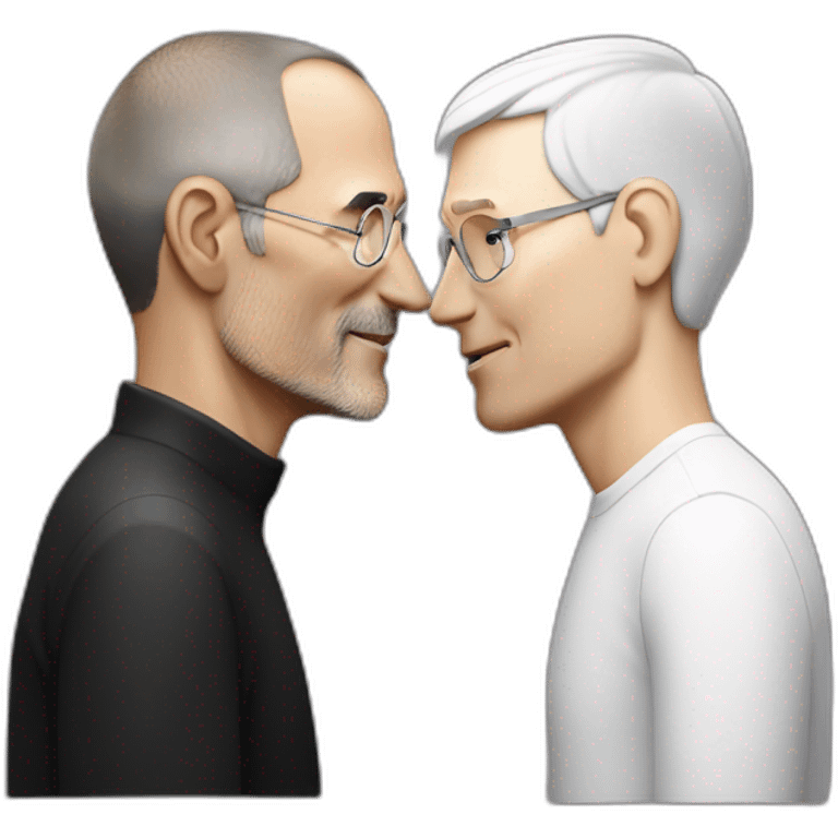 steve jobs kissing tim cook emoji