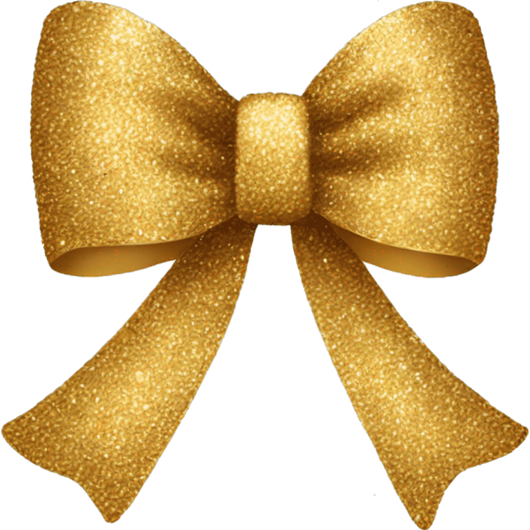 Gold glitter bow emoji