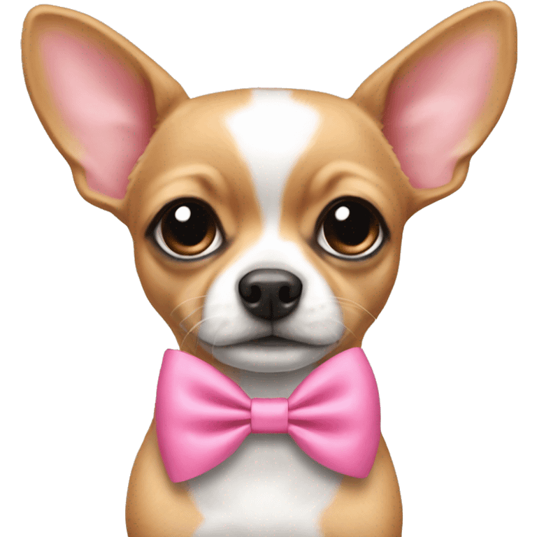 pink bow on a chihuahha  emoji