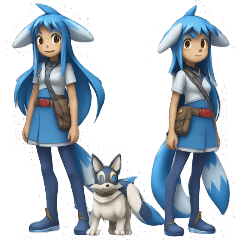 NIÑA ANIME ON POKEMON LUCARIO emoji