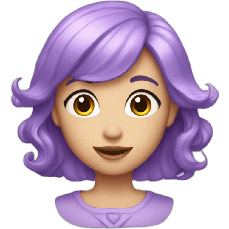 Cœur violet pastel emoji