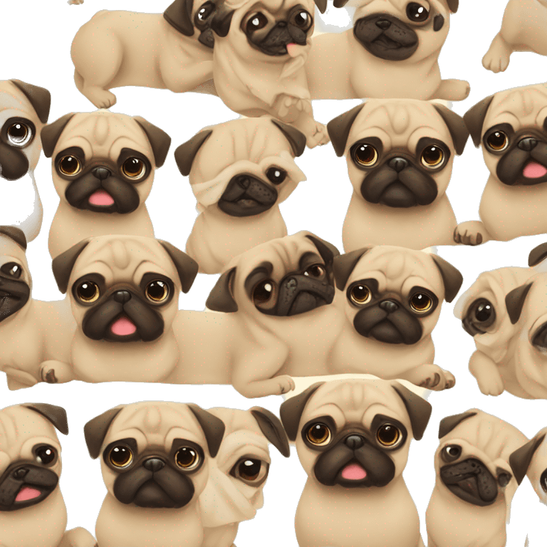 Pug girl is cute emoji