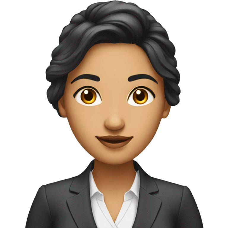 youn business women from india with open hair emoji