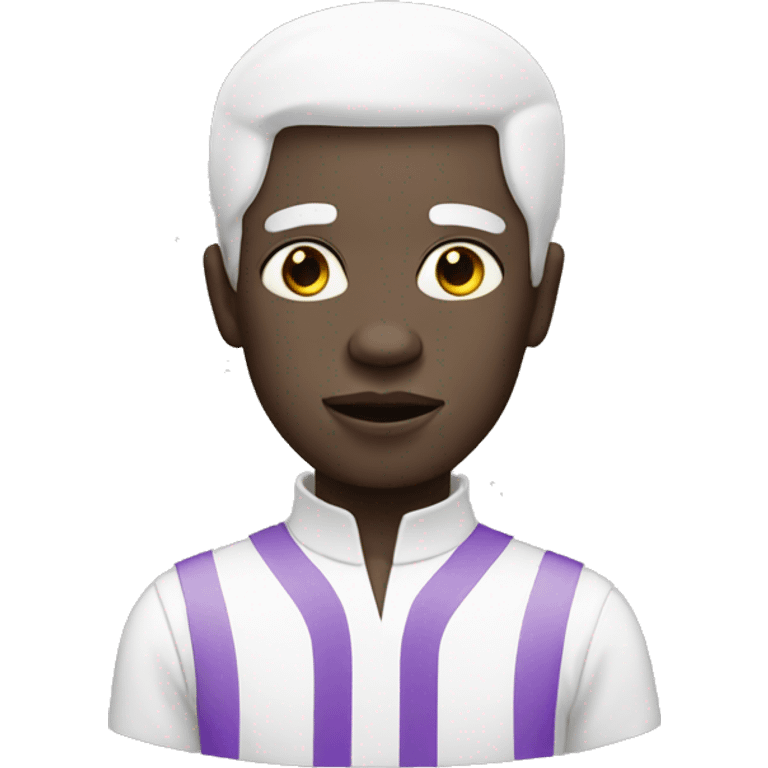 black albino man with purple eyes emoji