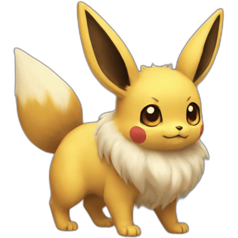 A half-eevee, half-Pikachu creature emoji