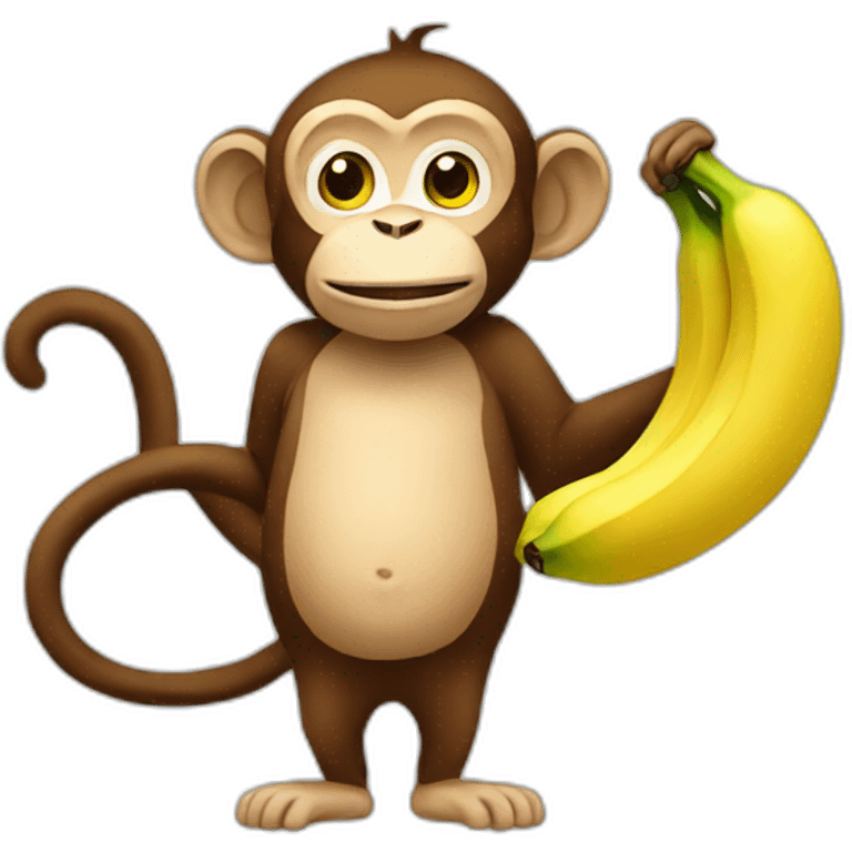 Monkey with banana emoji