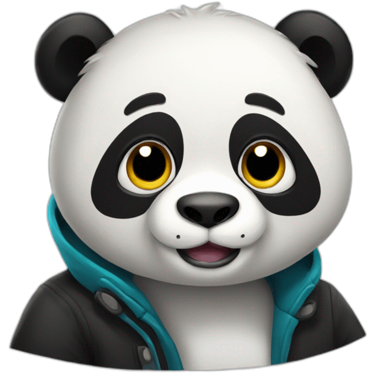 Panda avec manteau emoji