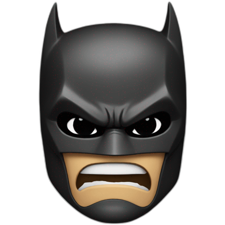 very angry batman with mask on emoji