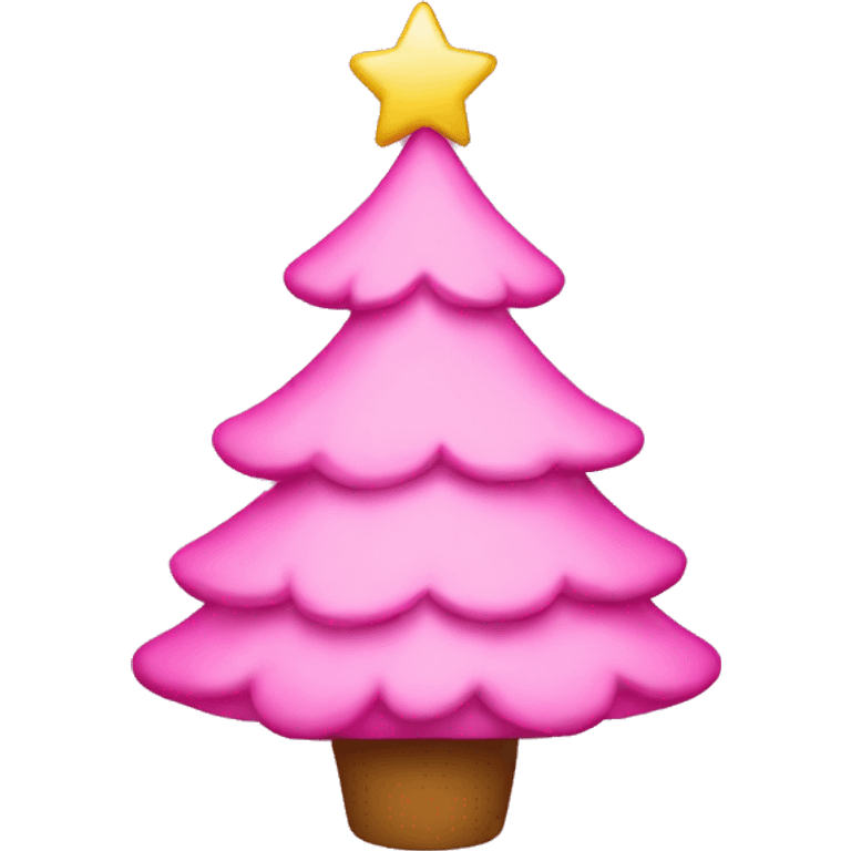 Pink Christmas tree emoji