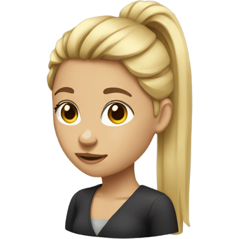 Blonde ponytail girl emoji