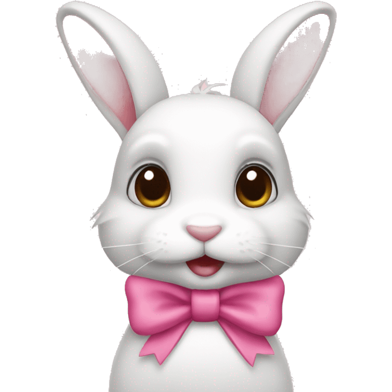 Bunny with pink bow emoji