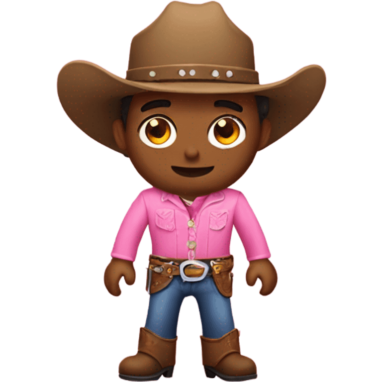 a pink cowboy emoji