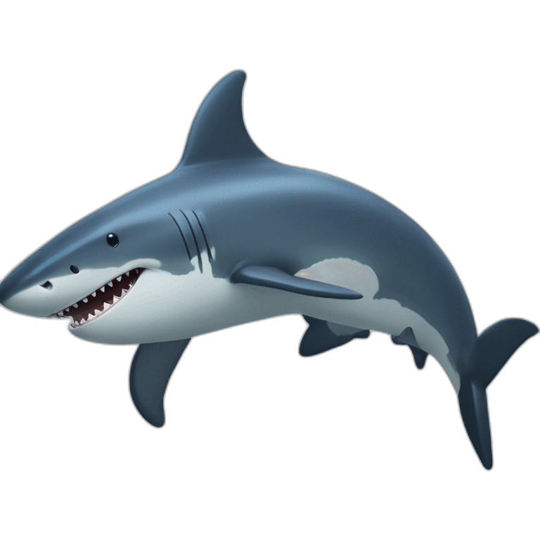 Baleine + requin emoji