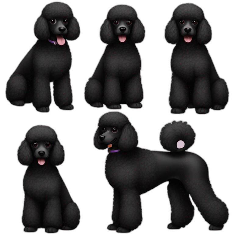 black poodle full body emoji