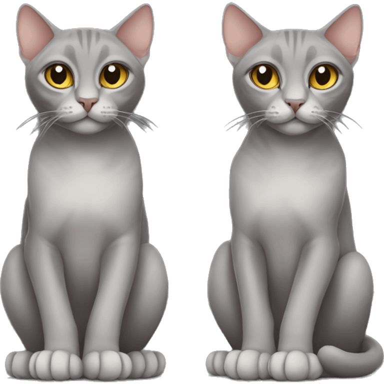 gray cat sphinx emoji