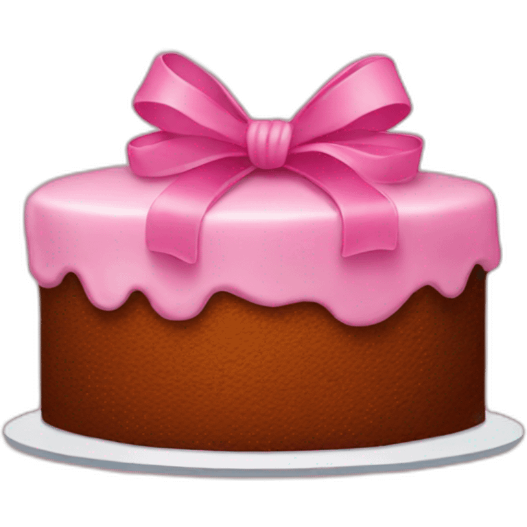 Cake with bow emoji