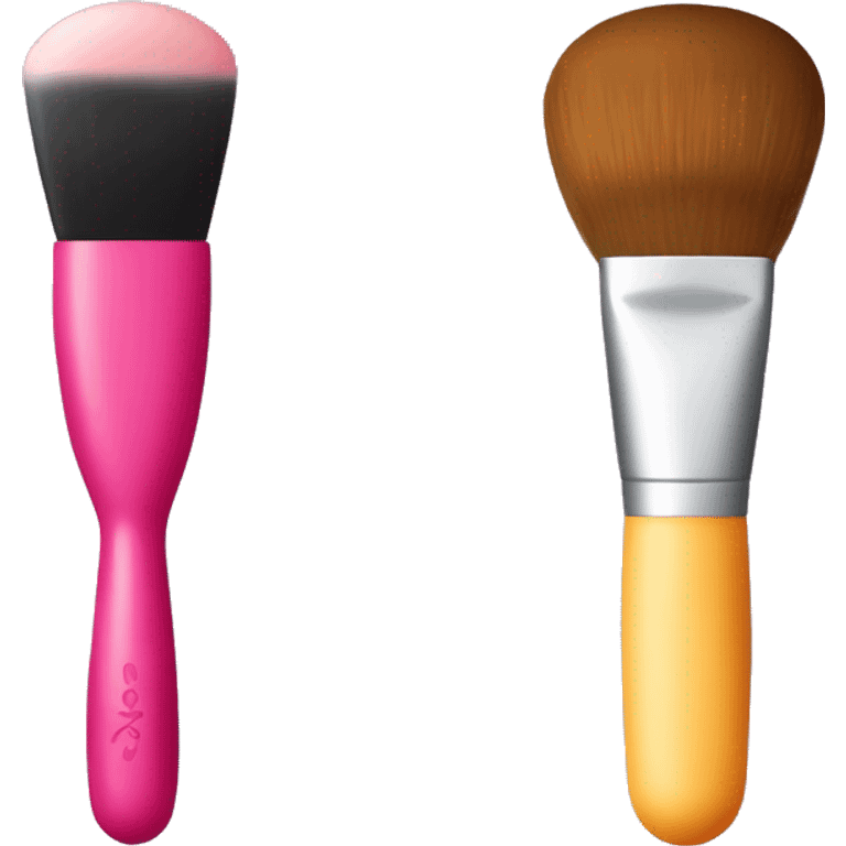 makeup brush and beauty sponge emoji