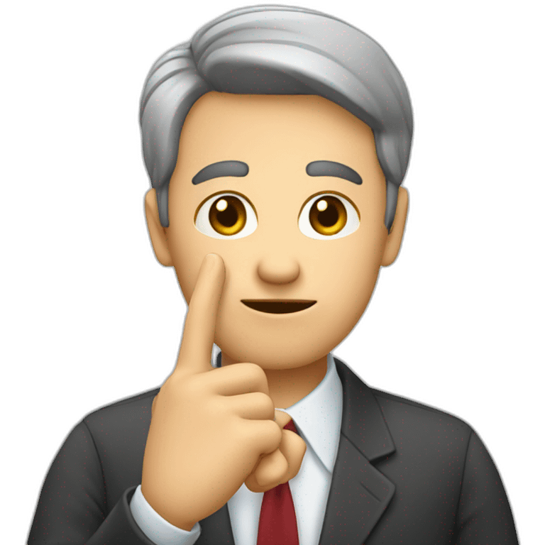 a office person doing pinched fingers italian gesture emoji