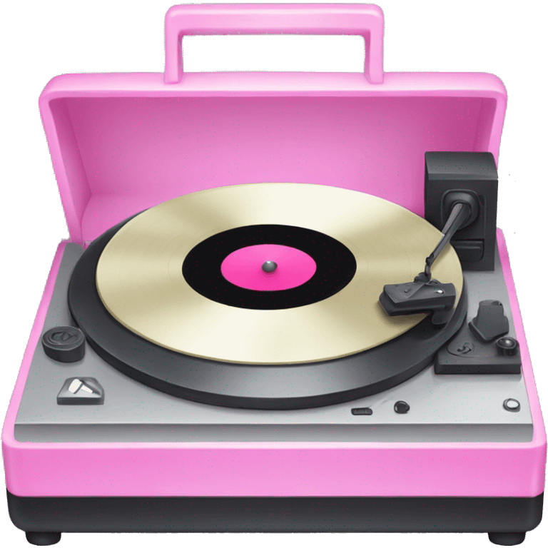 Pink record player  emoji