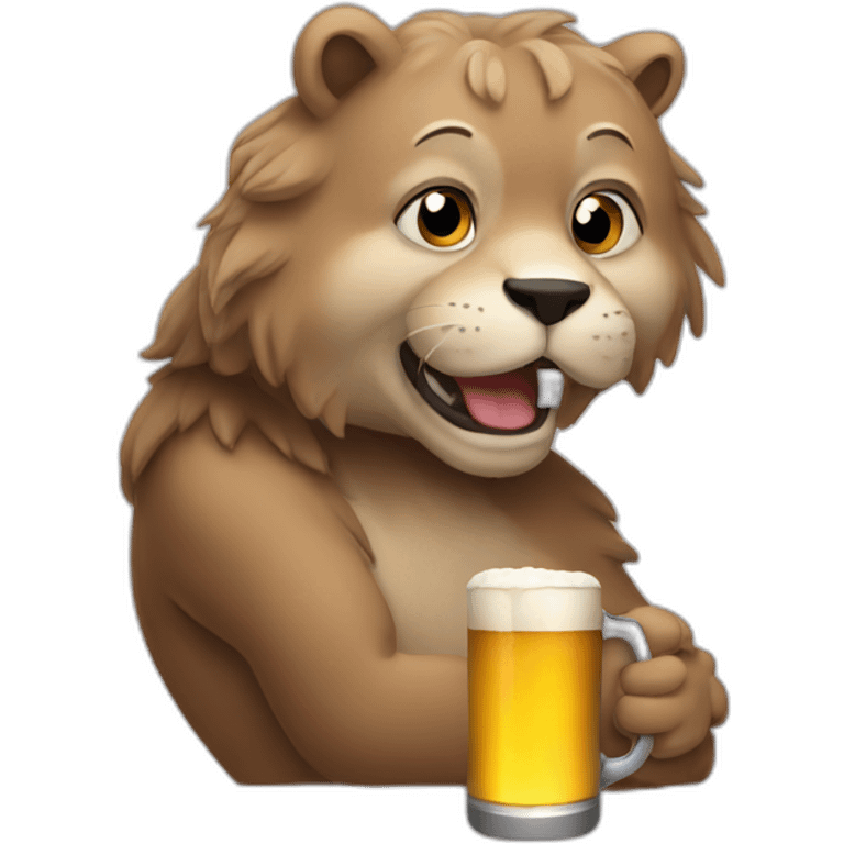 Taby drinking beer emoji