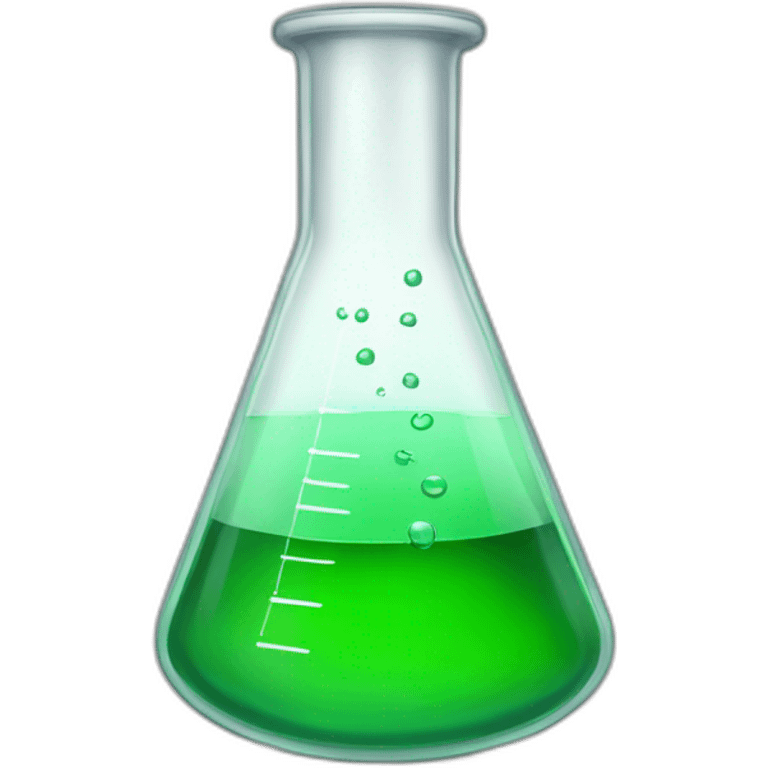 erlenmeyer flask with green liquid emoji