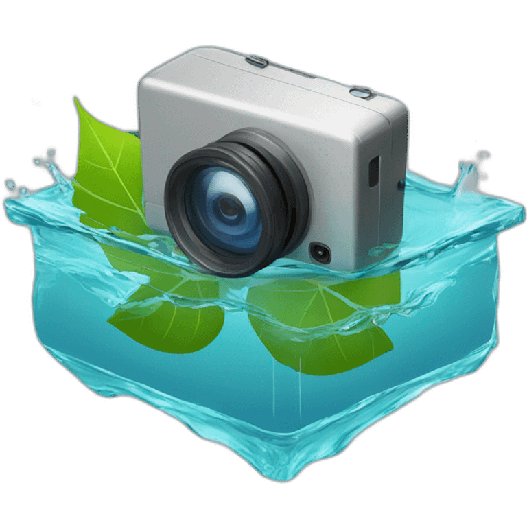 security-ptz-camera-and-small-leaf-floating-on-water-block emoji