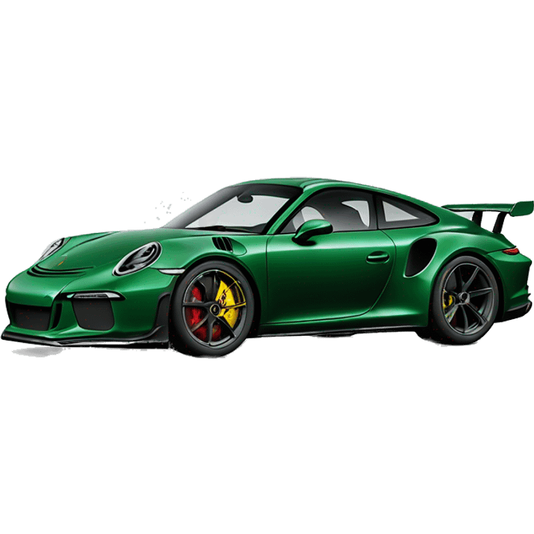 Dark green Porsche 911 gt3 from a side emoji