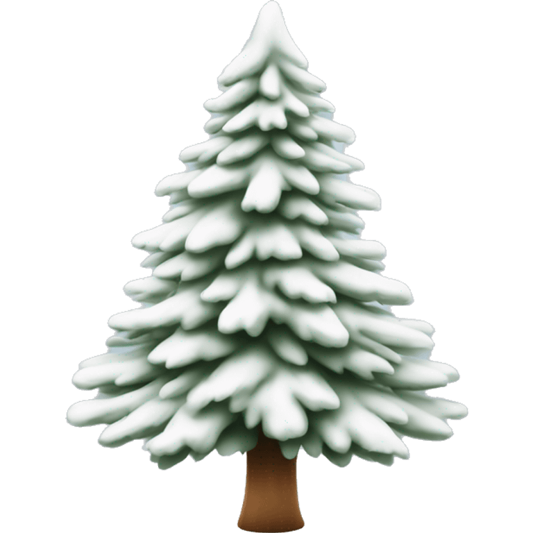  actual white fir christmas tree isolated.  emoji