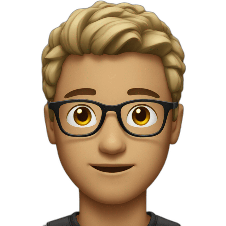 young man with glasses emoji