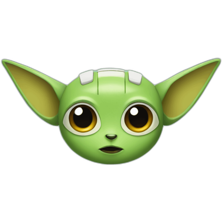 cute robot with yoda ears emoji